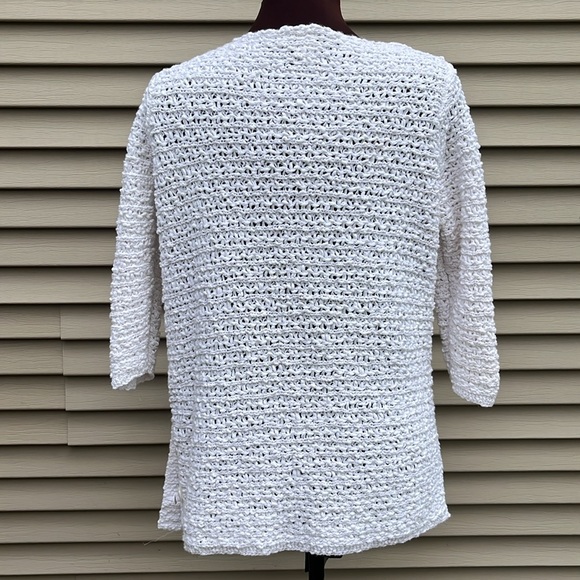 J Jill 100% cotton white sweater size small - Picture 3 of 9